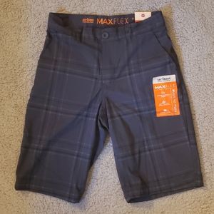Plaid Black and Gray Urban MaxFlex Shorts